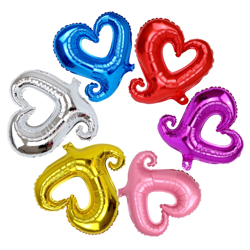 Romantický chvostový háčik hliníkový film srdce Balón Valentín Deň návrh svadobné dekorácie dievča narodeniny oslava hélium balón