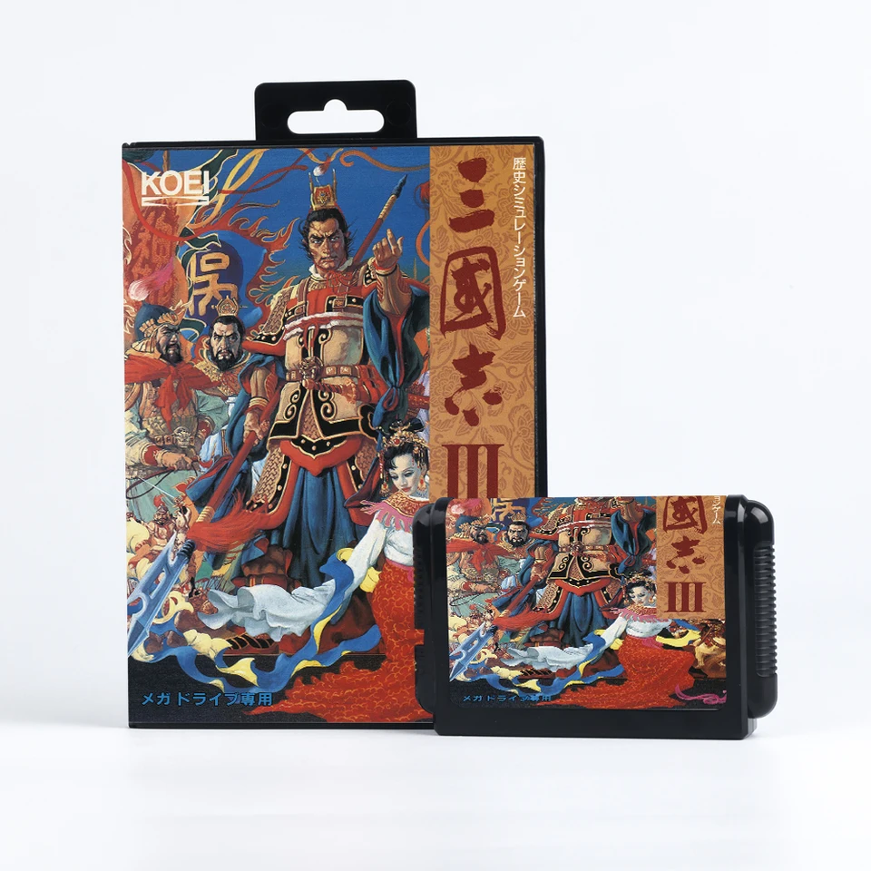 Romantika troch kráľovstiev 3 Dragon of Destiny Japan Cover Game for Sega Genesis Consoles Game Cabtridge Box