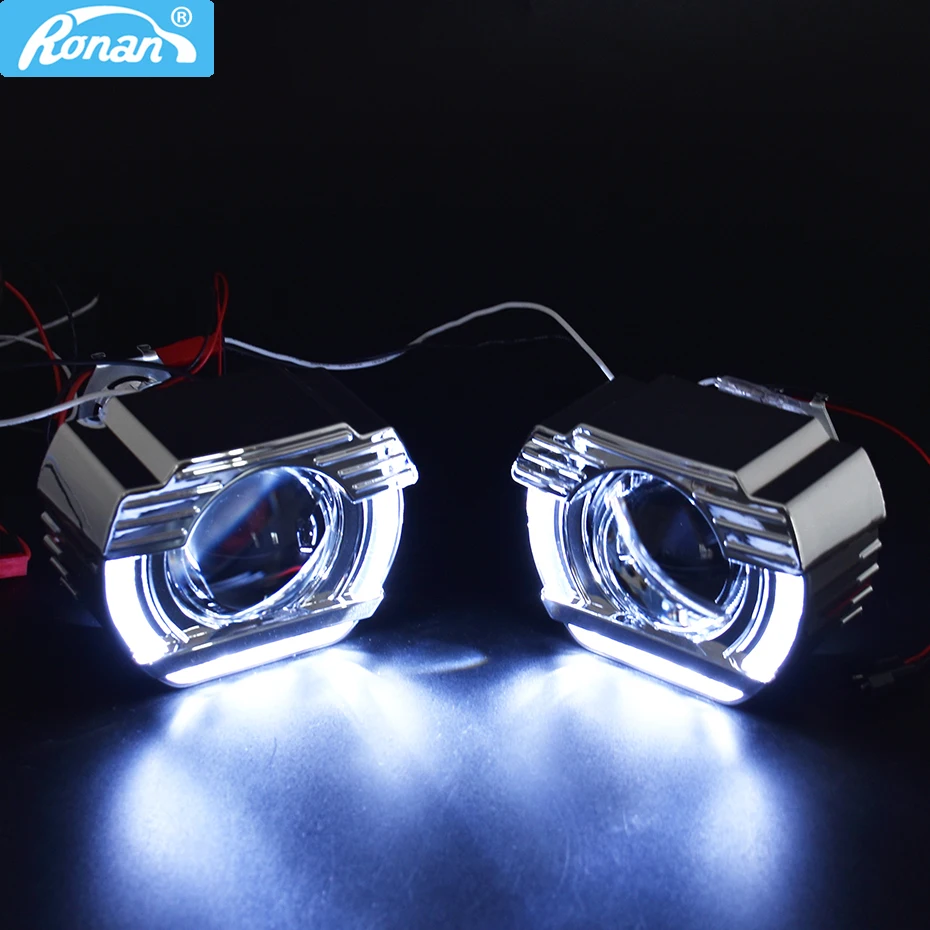 Ronan 2.0 Motocykel H1 BI XENON LED Angel Eyes One Set Jet-Ta Kále H4 H7 Adaptér Svetlomet Adapteru Použite žiarovku H1 na dodatočnú montáž