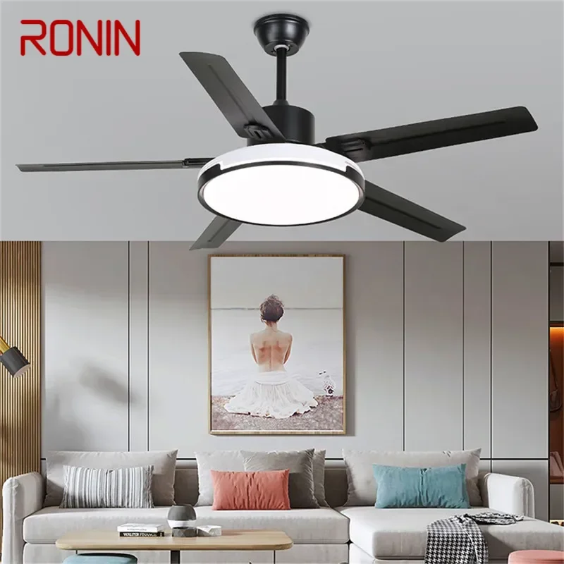 Ronin Modern Fan Light Luxury obývacia izba reštaurácia Spálňa Štúdia LED stropný ventilátor Light diaľkový elektrický ventilátor svetlo