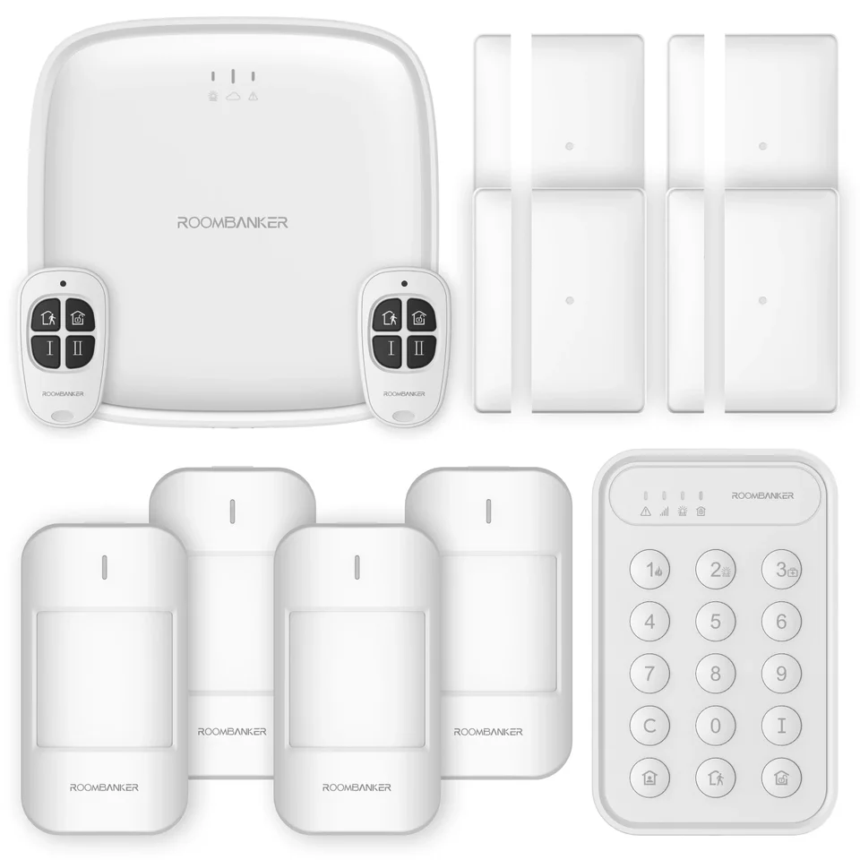 Roomanker Wireless Zigbee BLE Smart Home Security GSM SMS Alarm System Kit s detektorom pohybu