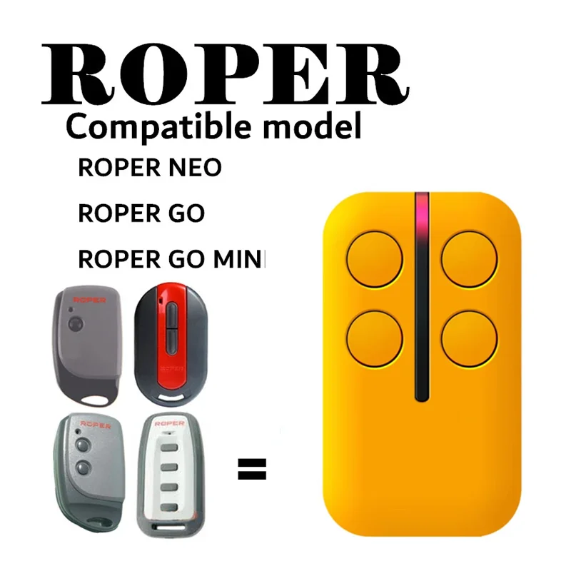 Roper Go Mini diaľkové ovládanie kompatibilné s kópiou Roper 433MHz Command Taseter