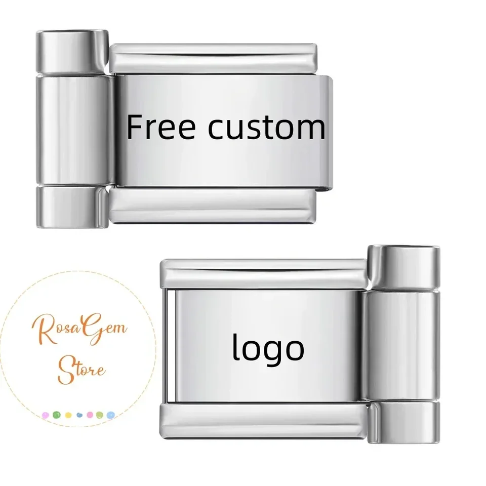 Rosagem Store Nový populárny viacnásobný hodinkový popruh konektor bezplatne Logo Logo Logo Talian Charm Modul náramok