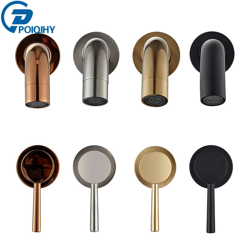 Rose Golden Basin faucet kúpeľňový mixér umývadlo na stenu na stenu Hotka studena voda kohútik s jednou rukoväťou rotujúca výtok