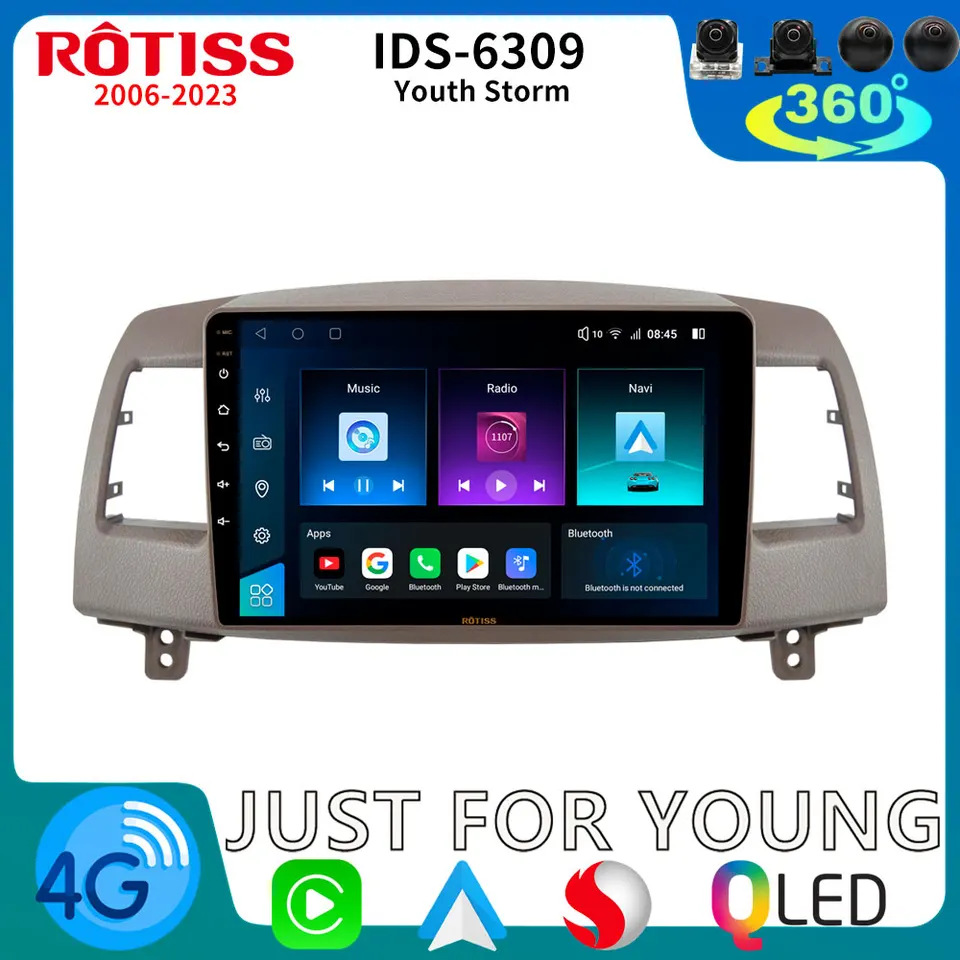 Rotiss Qualcomm 8core Android Car Multimedia GPS pre Toyota Mark II X110 2000-2007 Autoradio CarPlay Stereo 4G WiFi Head Unit