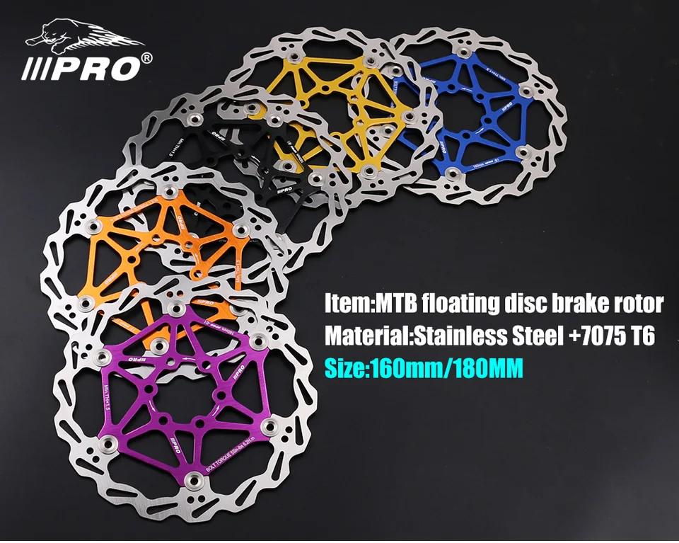 Rotory na brzdové rotory DH ultralight plávajúce diskové podložky 160 mm 180 mm 6/7 palcov pre komponenty súčastí bicyklov MTB IIIPRO Bicykel