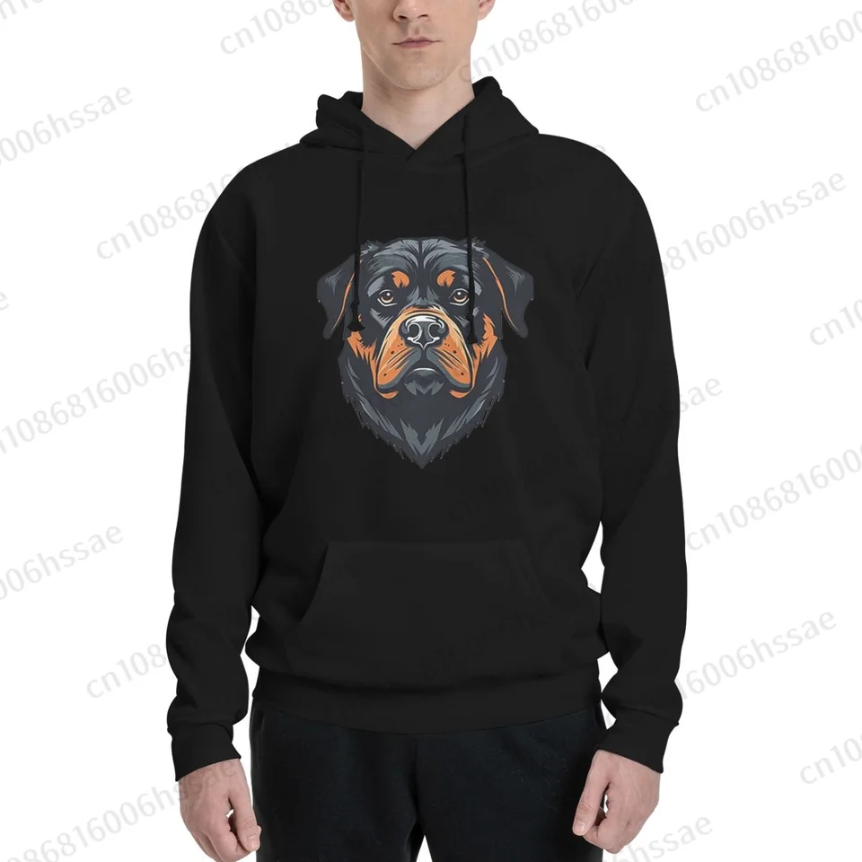 Rottweiler Dog Jeseň zimná módna kapucňa Men ženy mikiny mikiny plus fleece pullover