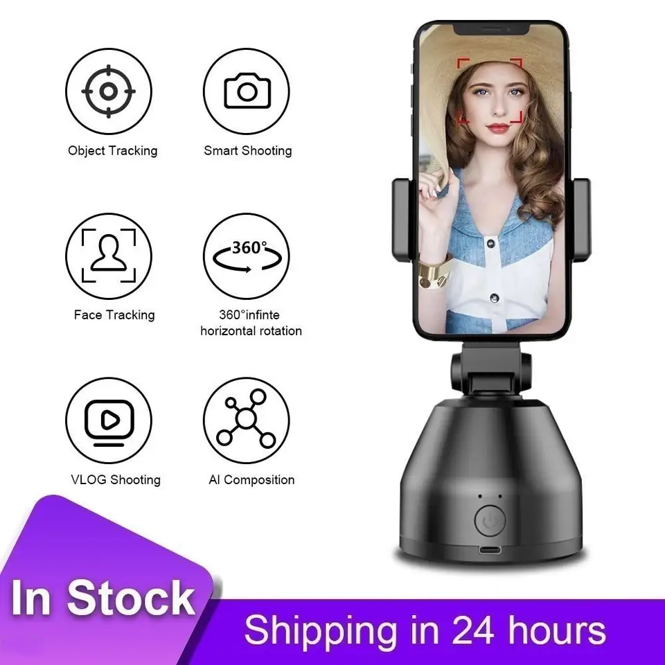 Rotácia tváre sledovanie selfie stick statív all-in- Sledovanie objektov držiak fotoaparát gimbal photo vlog živý video záznam