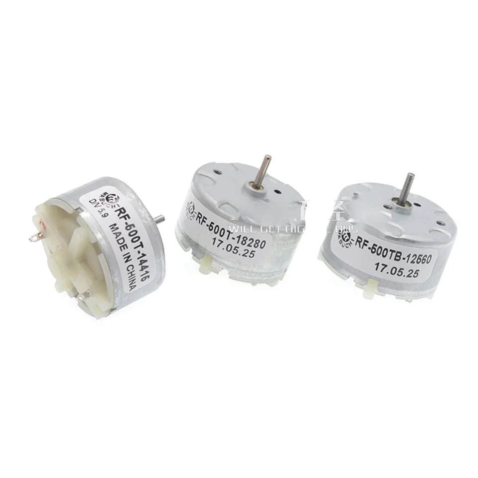 Round 32 mm Micro RF500 DC Motor DC 3V-12V 6V 3700RPM pre Mini aerosol zvlhčovač parfumov postrekovač hračky hračky