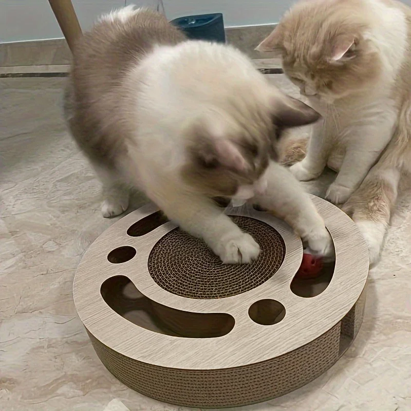 Round Cat Scraping Board Ball Multifunkcia hračky Cat Scratcher Funny zaostrené nechty Scrapper Vlnité poškriabanie papiera