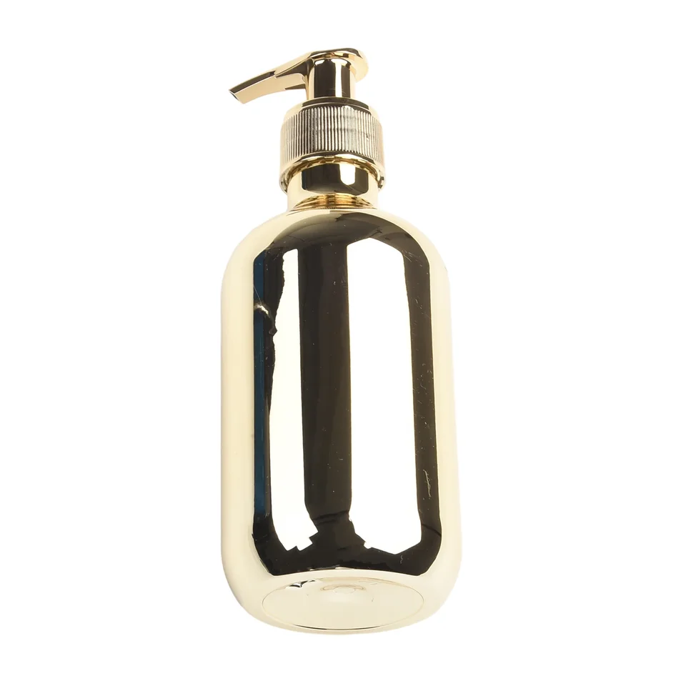 Round Gold Chrome Mydlové fľaše 300 ml ručného mydla Dávky elegantného dizajnu vhodné na umývanie tela mydla mydla