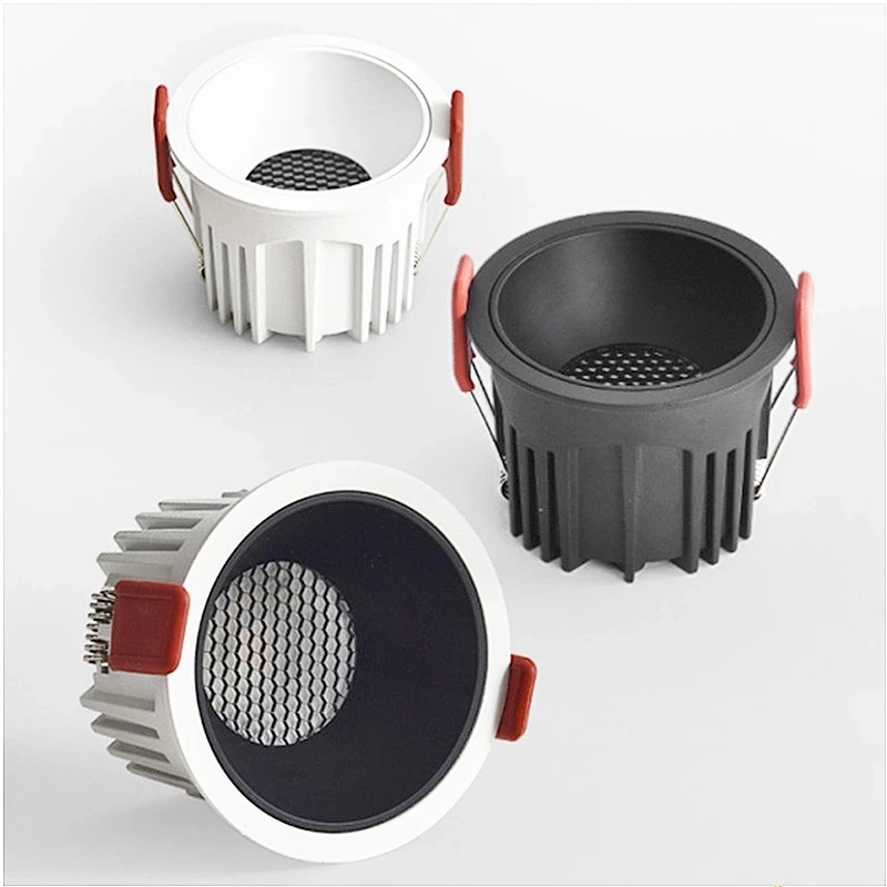 Round Remless Cob Stlmomable zapustený downlight 7W/10W/15W18W/24W LED stropné škvrny Svetlo pre obývaciu izbu Kuchyňa