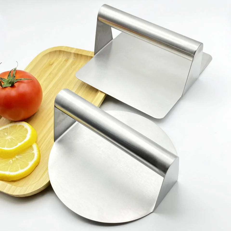 Round Square Hamburger Kitchen Tool Mäso Press hamburger Meat Press 430 Nerezová oceľ nelepivé mäso Hamburger Press