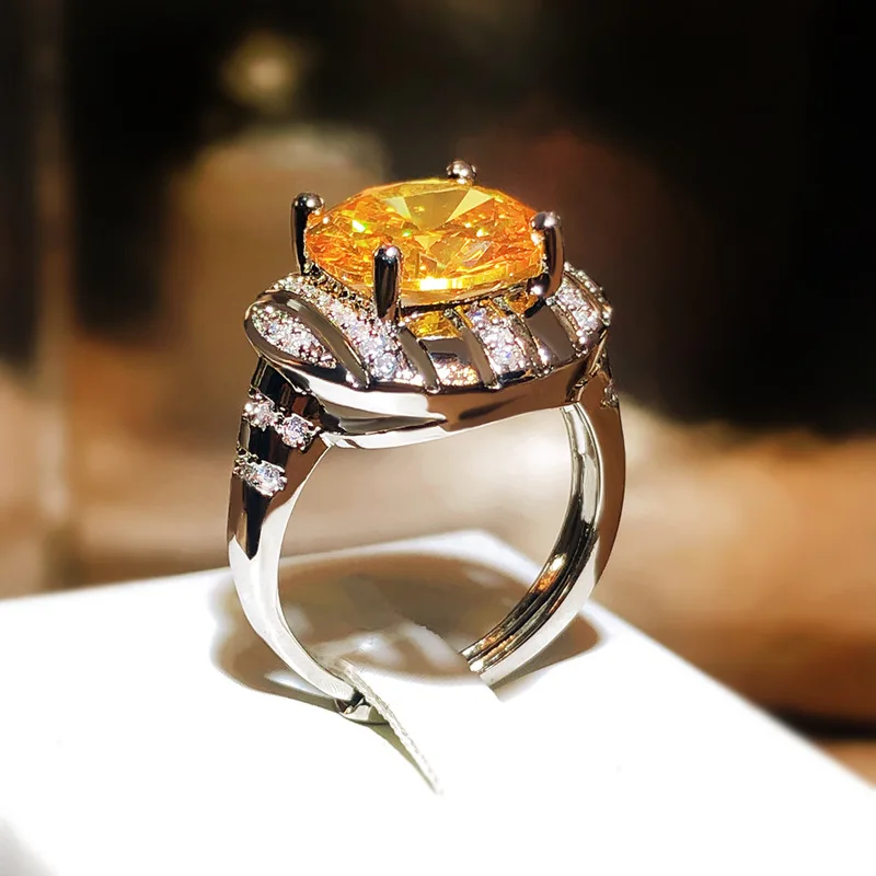 Round Topaz Open Ring pre ženy