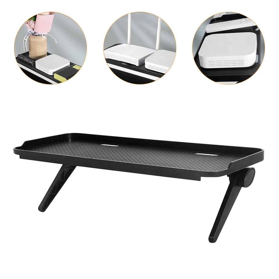 Router stojan monitor Top Držiak počítača počítačová obrazovka Topper Storage Sklad za stenu Praktický jednoduchý držiak Domáca domáci úder bez dierovania