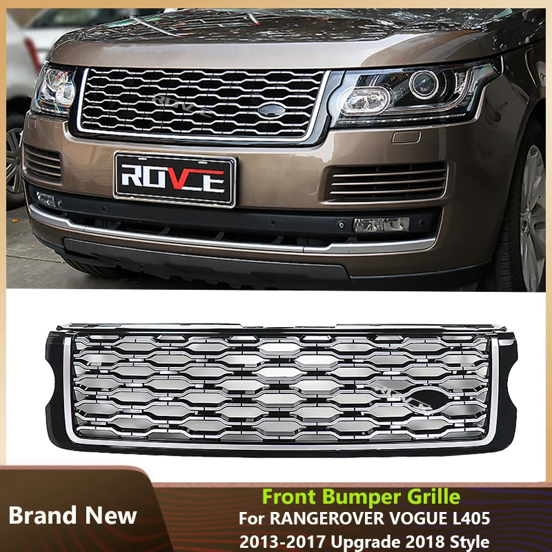 Rovce nový štýl predného nárazníka horná sieťová grily pre Land Rover Range Rover Vogue L405 2013-2017 Inovácia na štýl 2018-2022