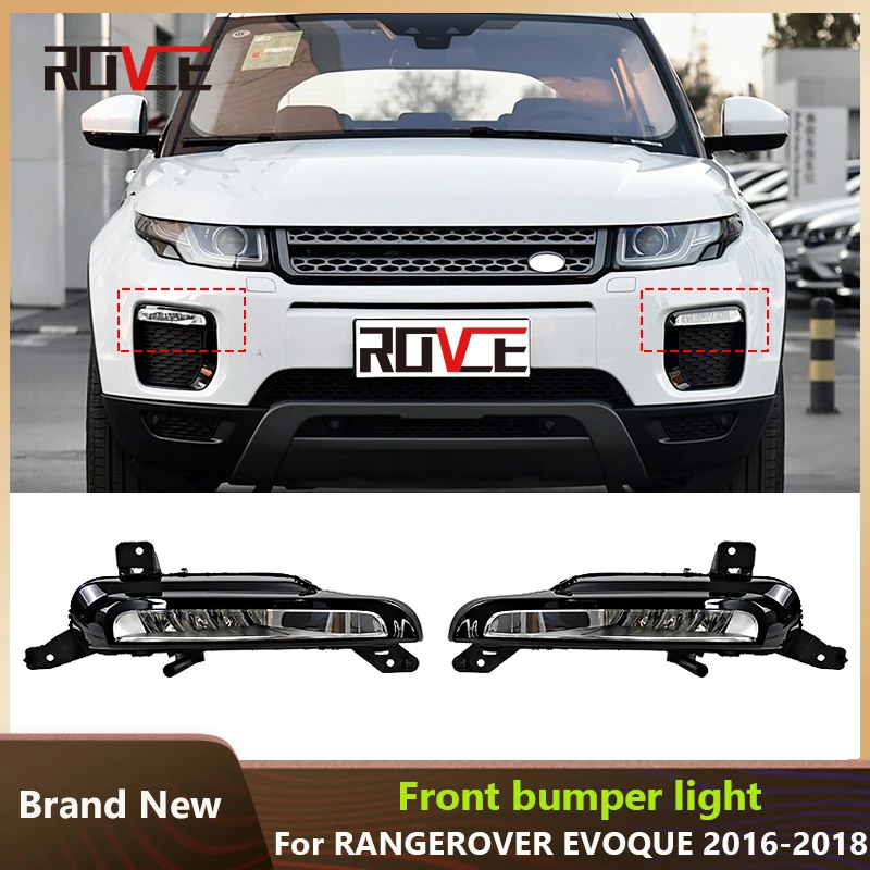 Rovce predný nárazník hmlové žiarovky pre Land Rover Range Rover Evoque 2016-2018 Denný svetový svetlo LR072646 Svetlá auta