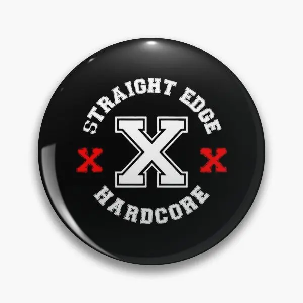 Rovná hrana Hardcore Soft Button Pin klopný špendlík dekor odznak kovový dar