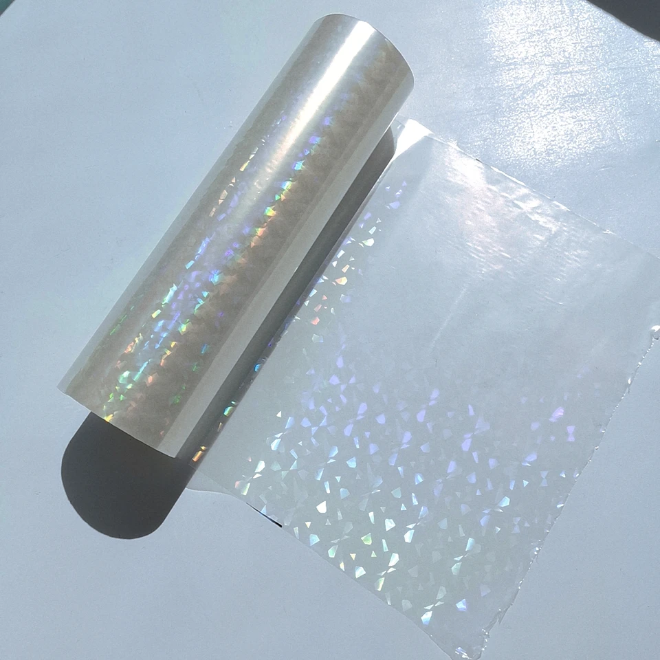 Rozbité okuliare Holografická obyčajná priehľadná horúca fólia na papieri alebo plast (21 cm) 8,4 