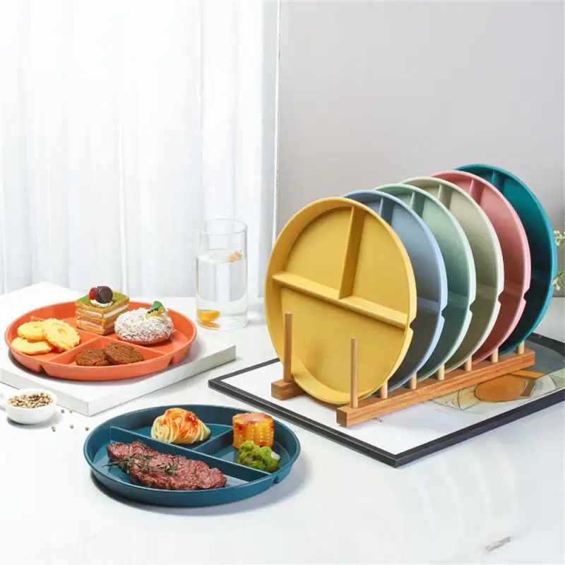 Rozdelené jedlo do 3 diéty opakovane použiteľné okrúhle jedáleň kuchyňa Diela Doplnky Plates pre dospelých 3 priehradky Mikrovlnná rúra