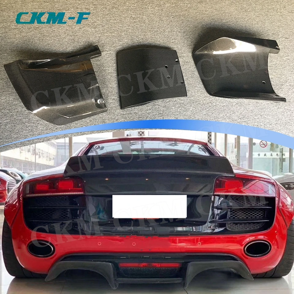 Rozdeľovacie zástery pre rozptyľovač zadných pier z uhlíkových vlákien pre Audi R8 V1 V10 2008-2015