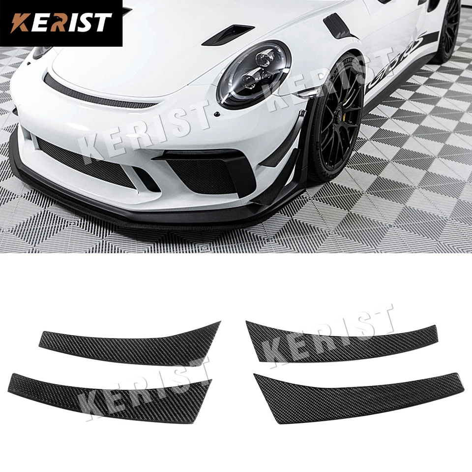Rozdeľovače plutiev na predné nárazníky z uhlíkových vlákien pre Porsche 911 991 GT3 Rs 2017