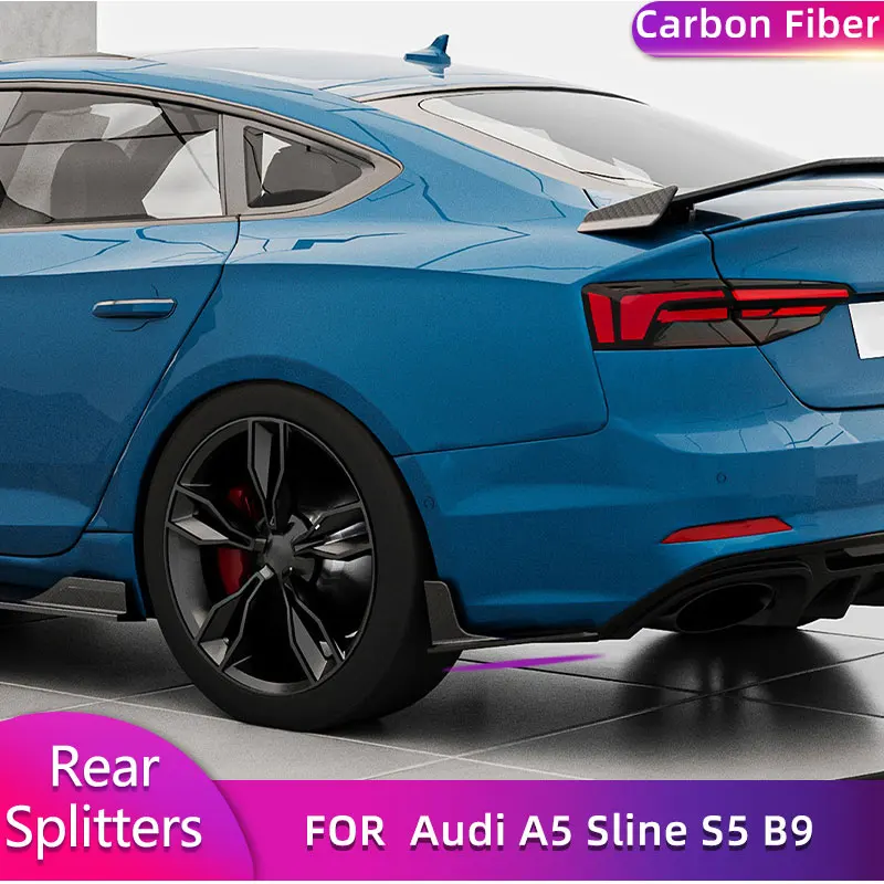 Rozdeľovače zadných nárazníkov z uhlíkových vlákien pre Audi A5 Sline S5 B9 Sportback 2017-2019