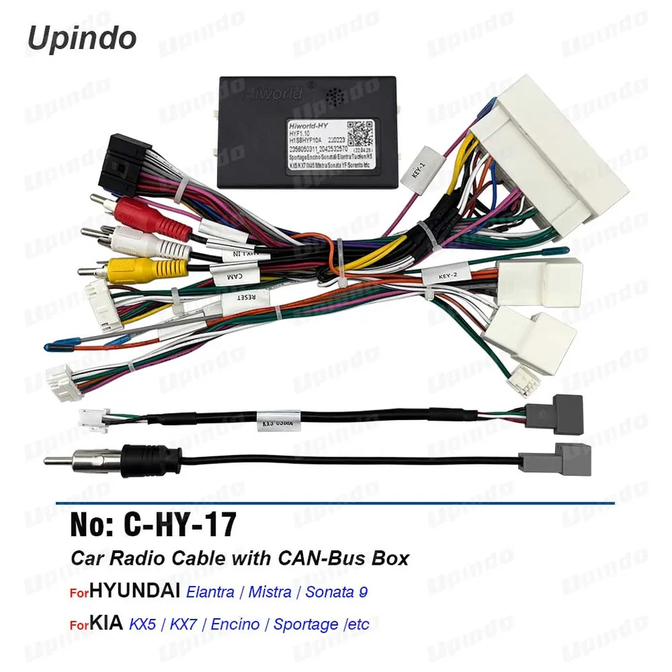 Rozhlasový kábel automobilu Can Adapter Adaptér káblové zväzky napájacieho konektora pre Hyundai Elantra Mistra Sonata 9 Kia KX5 KX7 Encino Sportage