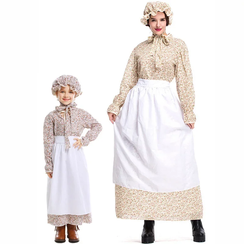 Rozprávka malá červená jazdecká kapucňa vlk babička kostýmy cosplay dievčatá Žena Halloween Party pódium Pastorálne farmárske šaty