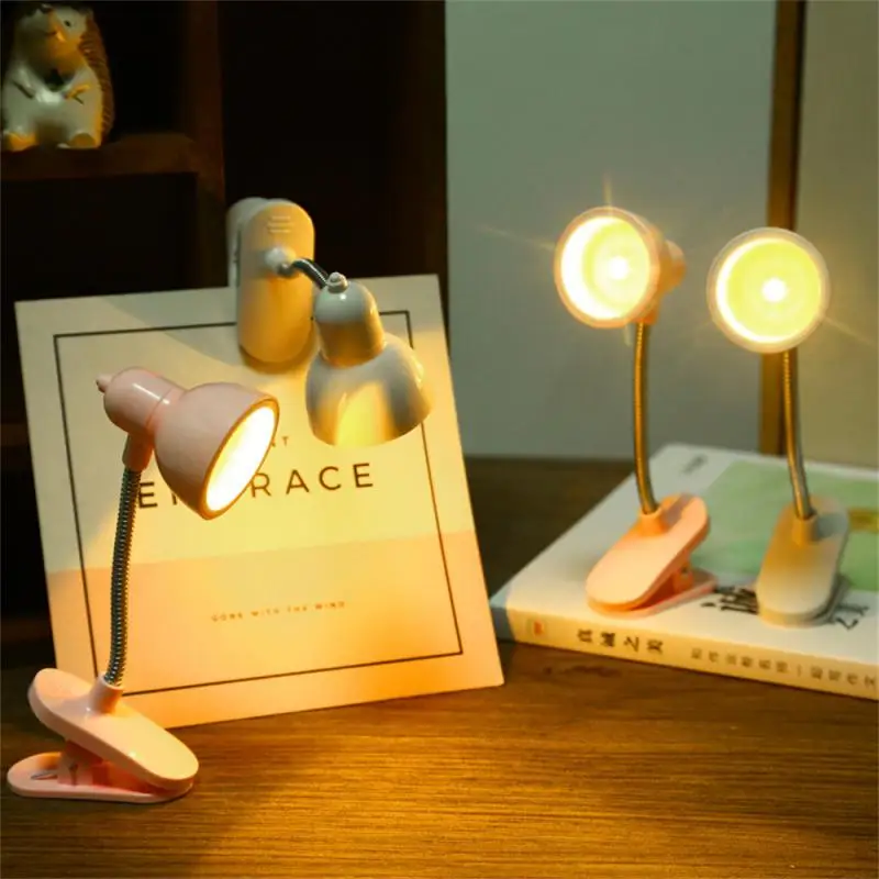 Roztomilá mini lampa na čítanie knihy Ochrana očí otočná lampa na čítanie s upínacími svetlami pre knihy pre stôl stolová spálňa