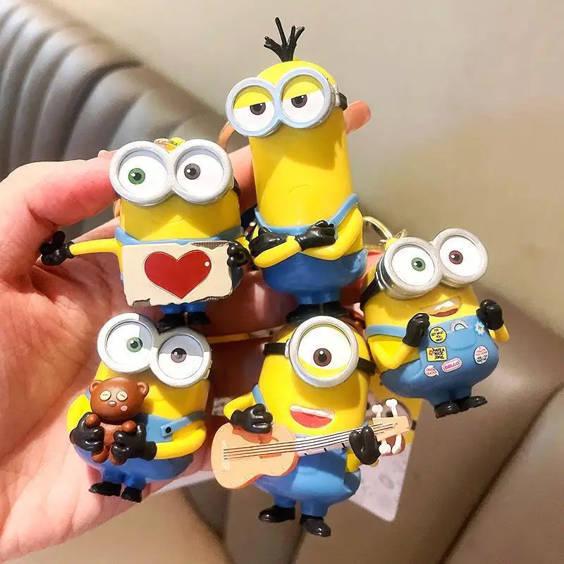 Roztomilé anime prisluhovače kľúče karikatúry hračky prívesok s 1 dolármi vianočné darčeky pre priateľskú tašku Keychain v telefóne
