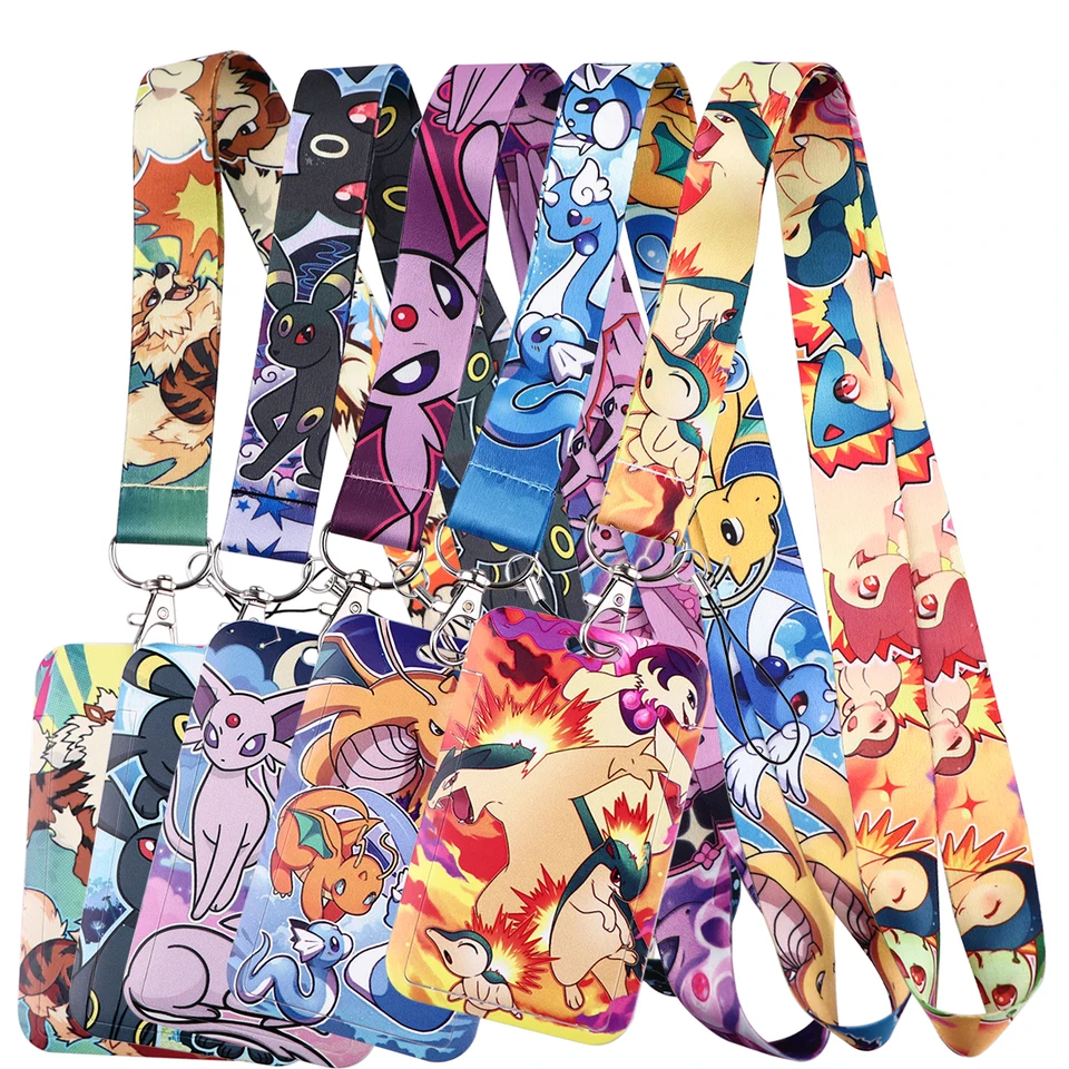Roztomilé anime šnúrky pre kľúče na krk popruh šnúrky ID držiak odznak držiak kľúča držiaka kľúča zavesenie lana keyrings doplnky Darčeky