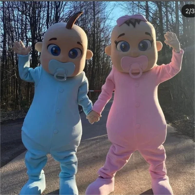 Roztomilé dievča a chlapec maskot kostýmov obleky Halloween vianočné narodeniny Dospelí Dospelí oblečené oblečenie na večierku