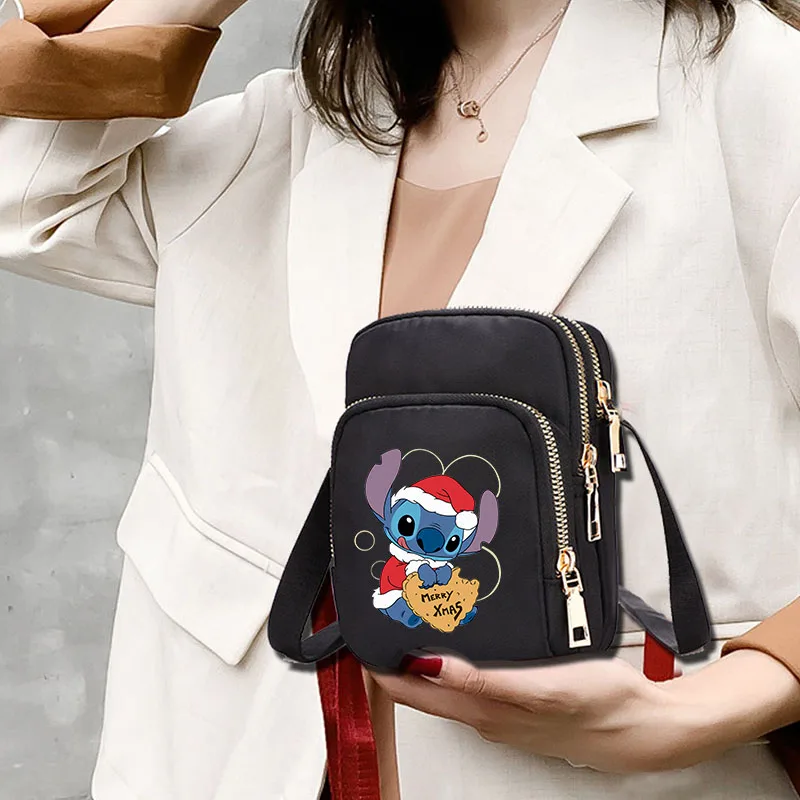 Roztomilé Disney Lilo Stitch Dámske tašky Nové mäkké kauzálne tašky Populárne veselé chrismas krížové tašky Dámska kabelka nylon tote tašky