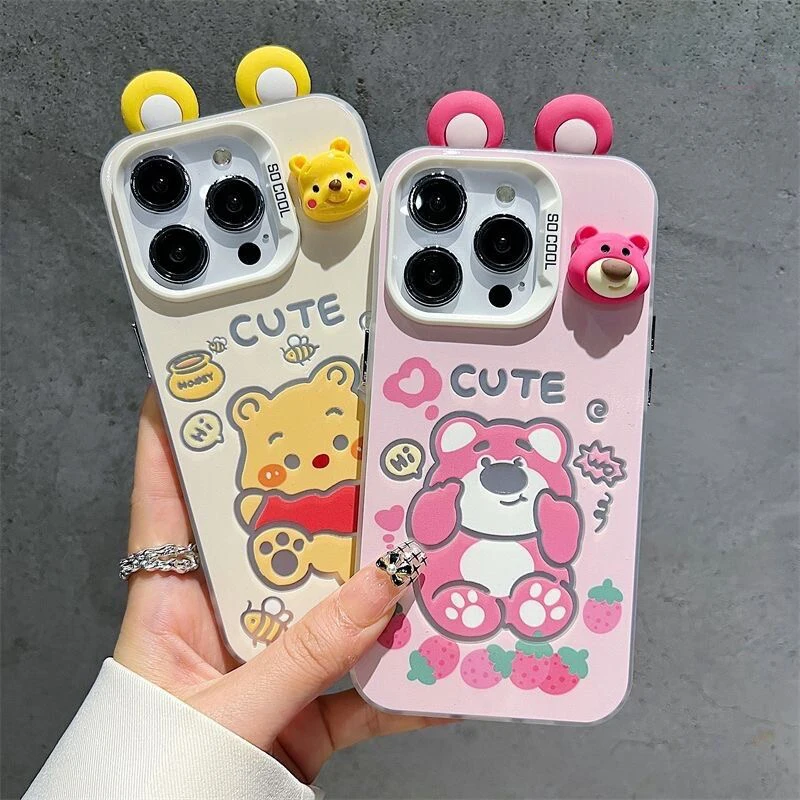 Roztomilé diváky Winnie Lotso Case pre Oppo Realme 8 8i 9i 10 11 Pro C12 C15 C20 C21Y C31 C33 C35 C53 C55 5G SOCKOPPROUT