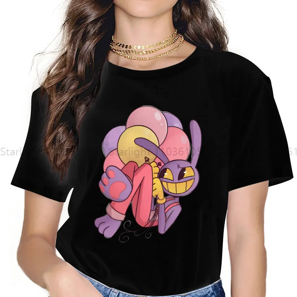 Roztomilé dámske tričko The Amazing Digital Circus Ladies Tees Kawaii Polyester Tops základné tričko Y2K Hipster