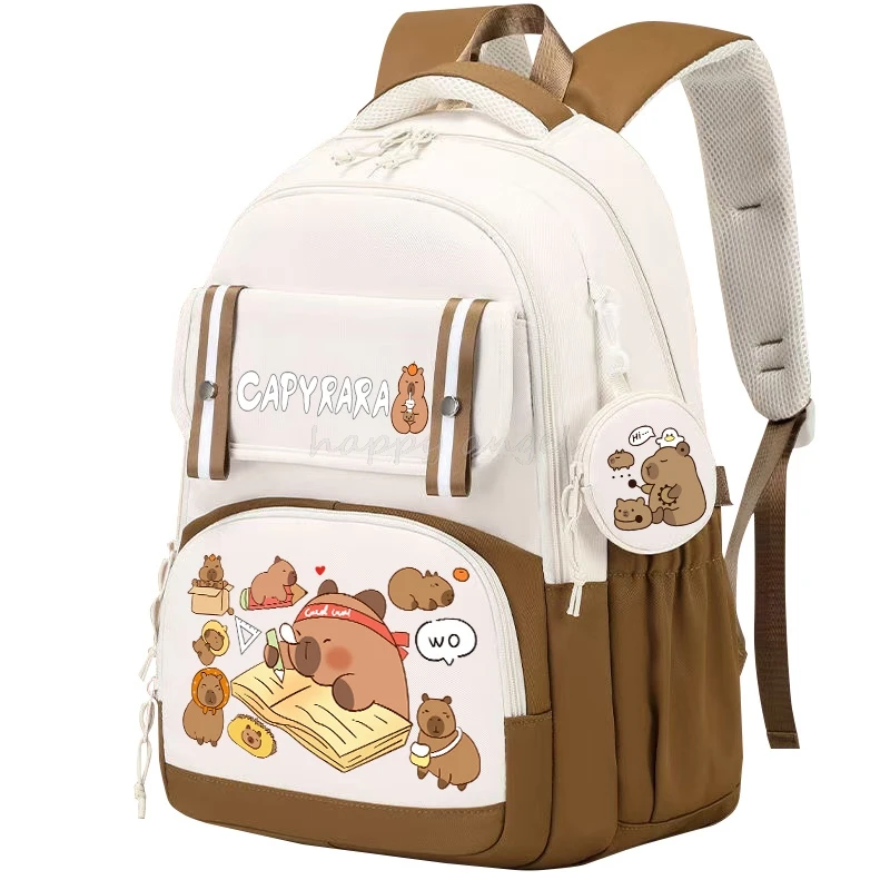 Roztomilé kapybara batohy Mochilas Aestetické batohy pre teenager plátno prenosný backpack študent Študent Kawaii BAG Najlepší darček