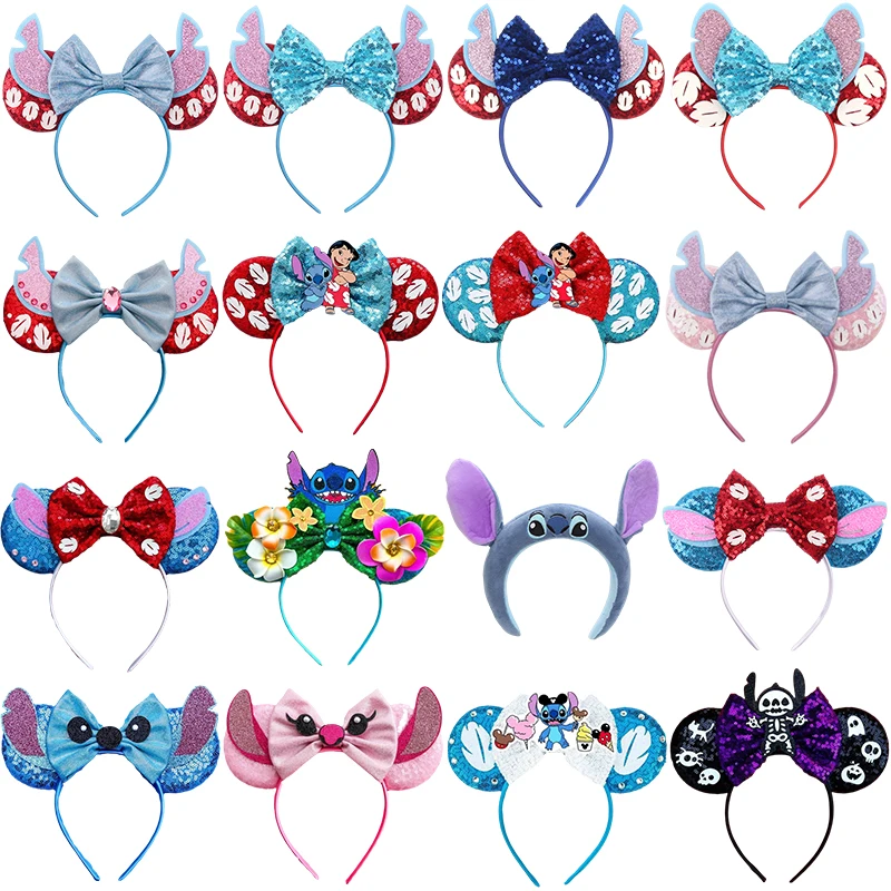 Roztomilé lilo a stehové vlasy pre dievčatá pre dievčatá anime listy uši čelenka Disney anjel anjel vlasové doplnky Ženské flitry