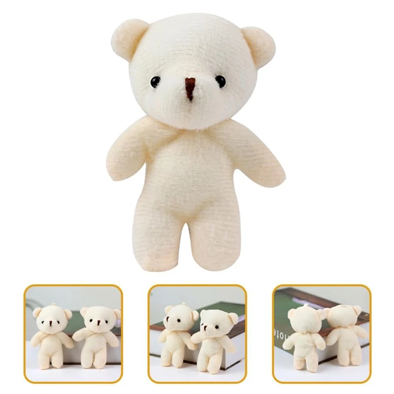 Roztomilé mini plyšové medvede plyšové plyšové hračky plyšové medvede Doll Keychain 5ks malá mäkká taška zavesenie prívesok pre deti narodeniny darčeky