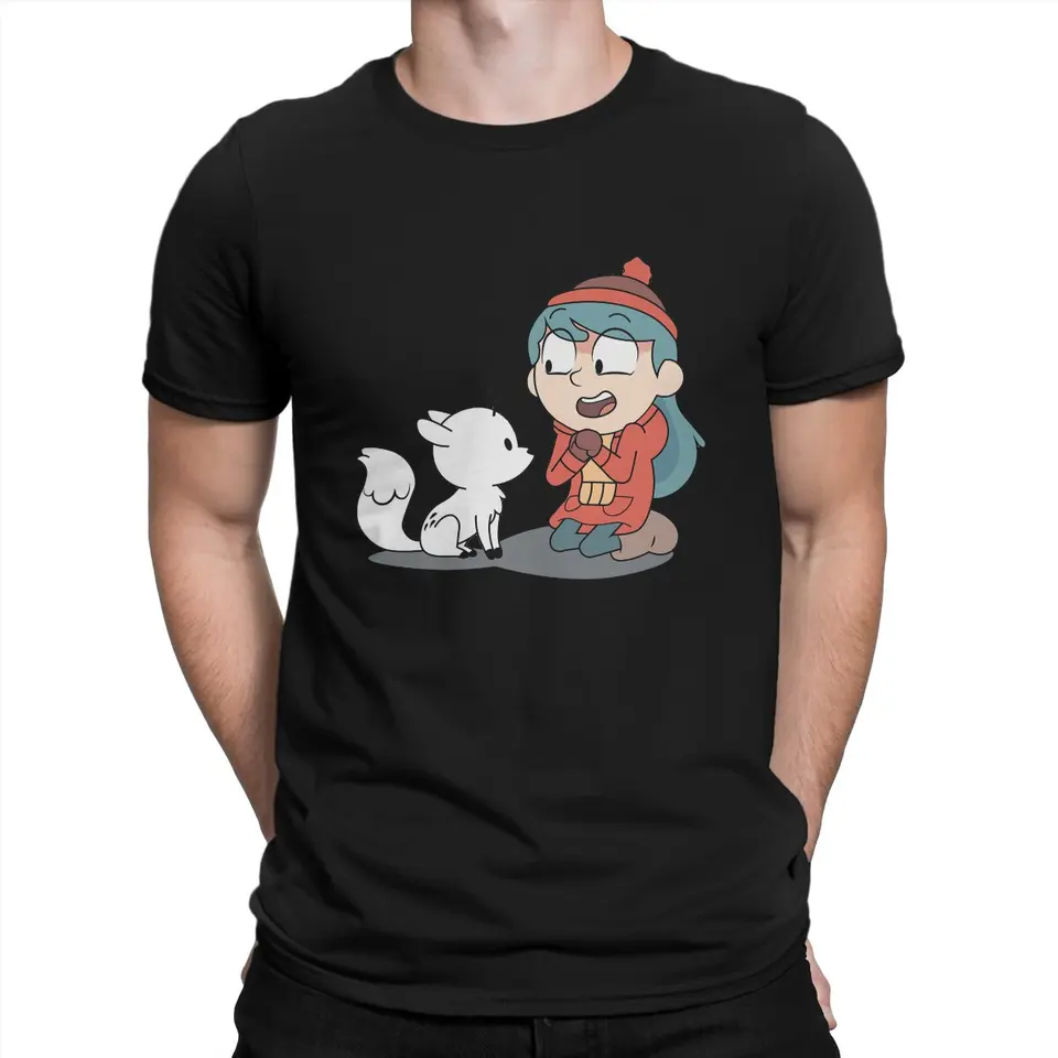 Roztomilé muži tričko H-hilda karikatúra Úžasné tričko s tričkom s krátkym rukávom okrúhly golier Tričko bavlnené darček