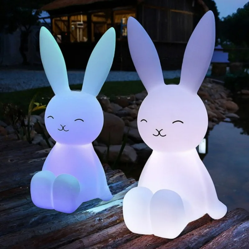 Roztomilé osvetlenie králičie osvetlenie nálady Nočné svetlo LED svetlá zosilňovače pre písanie miestnosti lampa stola lampa Detská nočná lampa darček