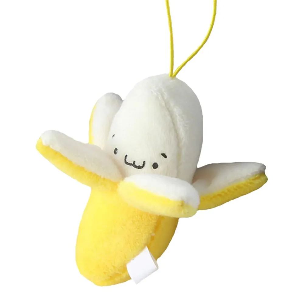 Roztomilé plnené peeling banánové tvary hračky karikatúra bábika PP Cotton Soft Soft Doll Plush prívesok narodeniny darček pre dekoráciu