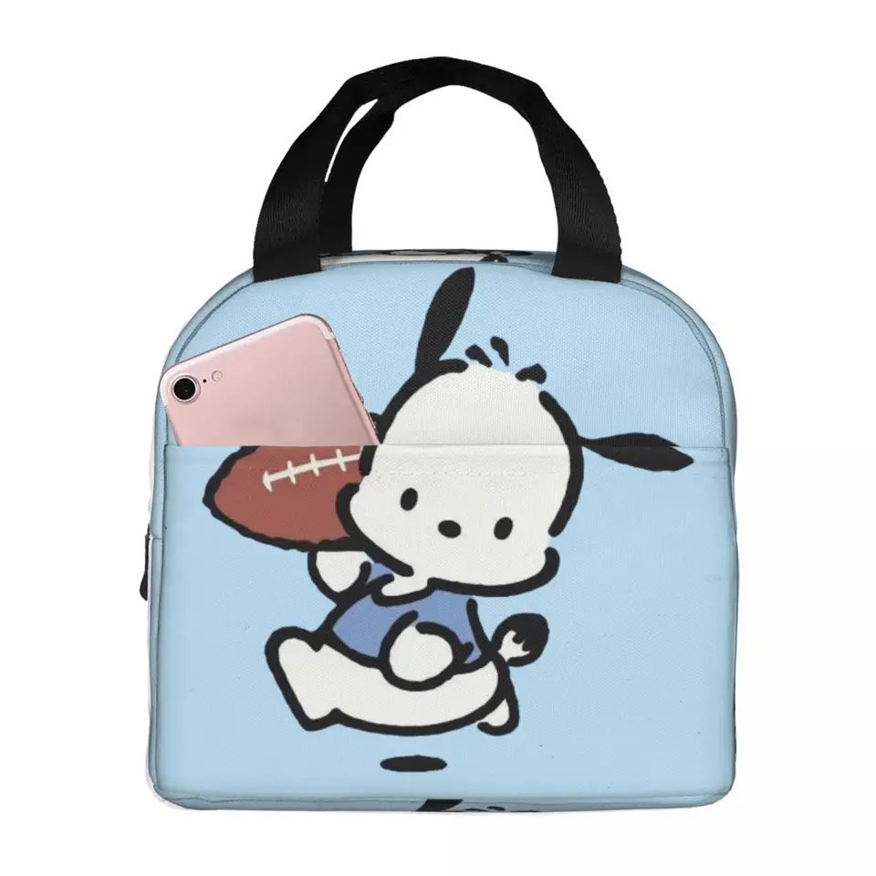 Roztomilé psie potravinové uchovávanie taška sanrio plchacco pre ženy pre ženy dospelí Oxford pre vonkajšiu obedovú krabicu Multifunkcia
