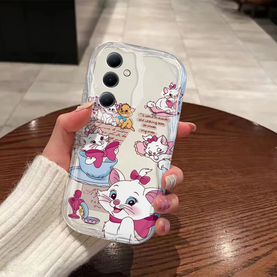 Roztomilé puzdro na telefón Aristocats 3D Wave pre Oppo Reno 11 F 8 T 7 Z 6 5 4 Pro F23 F11 F9 4G 5G Mäkký kremíkový zadný kryt