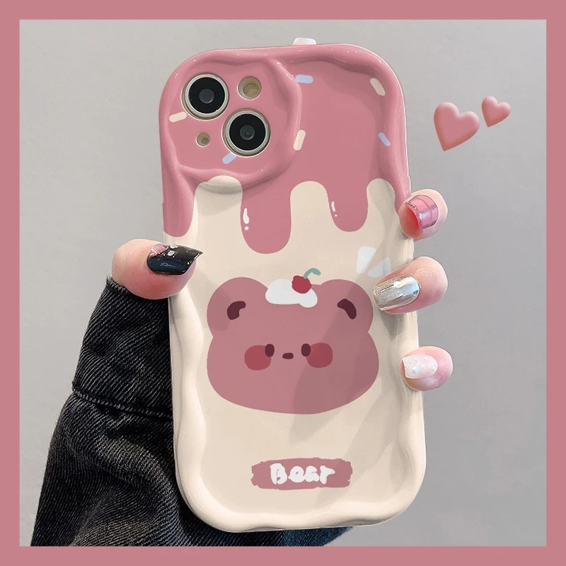 Roztomilé puzdro na telefónne vlnové zmrzliny TPU pre OPPO A38 A58 A78 A98 A57 A77 A17 A16 A15 A53 A91 A9 A73 2020 A54 A74 A74 A94 5G A96 A76