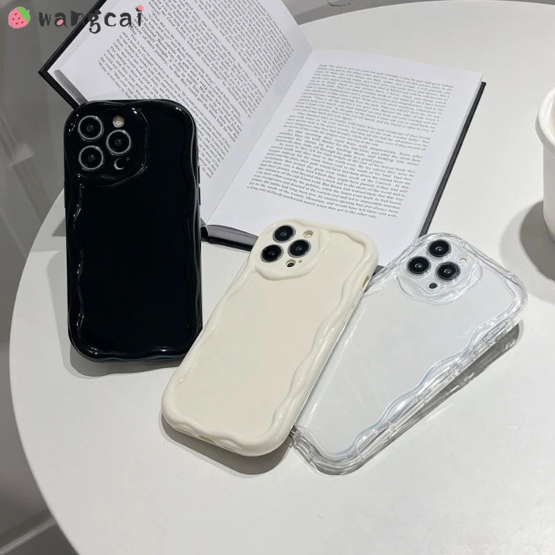 Roztomilé puzdro s krémovou vlnou pre Samsung Galaxy M54 F54 M14 M34 A13 A32 A03 Core A02S M02S A02 M02 J7 Späťový kryt telefónu