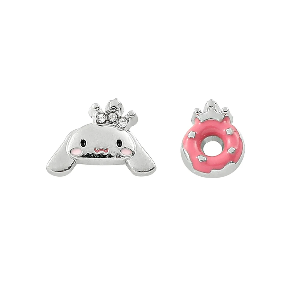 Roztomilé Sanrio Cinnamoroll Donut náušnice, pekné dievča sa musia obliecť, vhodné na darčeky