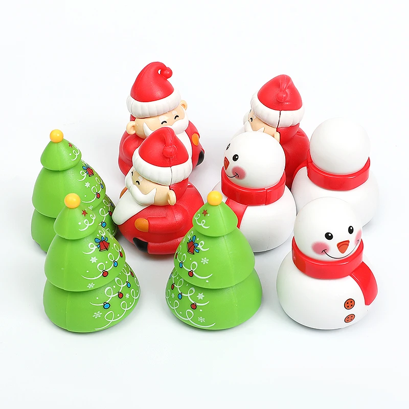 Roztomilé vianočné ozdoby karikatúra Santa Claus Snowman Desktop Malé ozdoby Miniatúrne figúrka