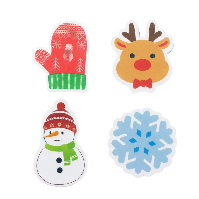 Roztomilé čistiace špongie utierky karikatúry Elk Snowflake Snowman Tvar špongie kefy domácnosť Kuchynské čistenie náradie
