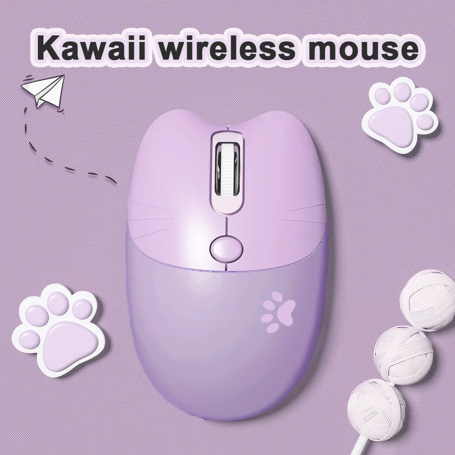 Roztomilý 2.4g Wireless Mouse Ergonomic Cartoon Mini Myši ľahká zvuková optická myš pre notebook počítačový dom